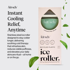Kitsch Ice Roller for Face showing stainless steel roller head