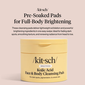 Kitsch Kojic Acid Cotton Pads texture shown on skin
