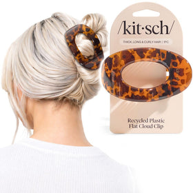 Kitsch Large Flat Claw Clip Tortoise front view