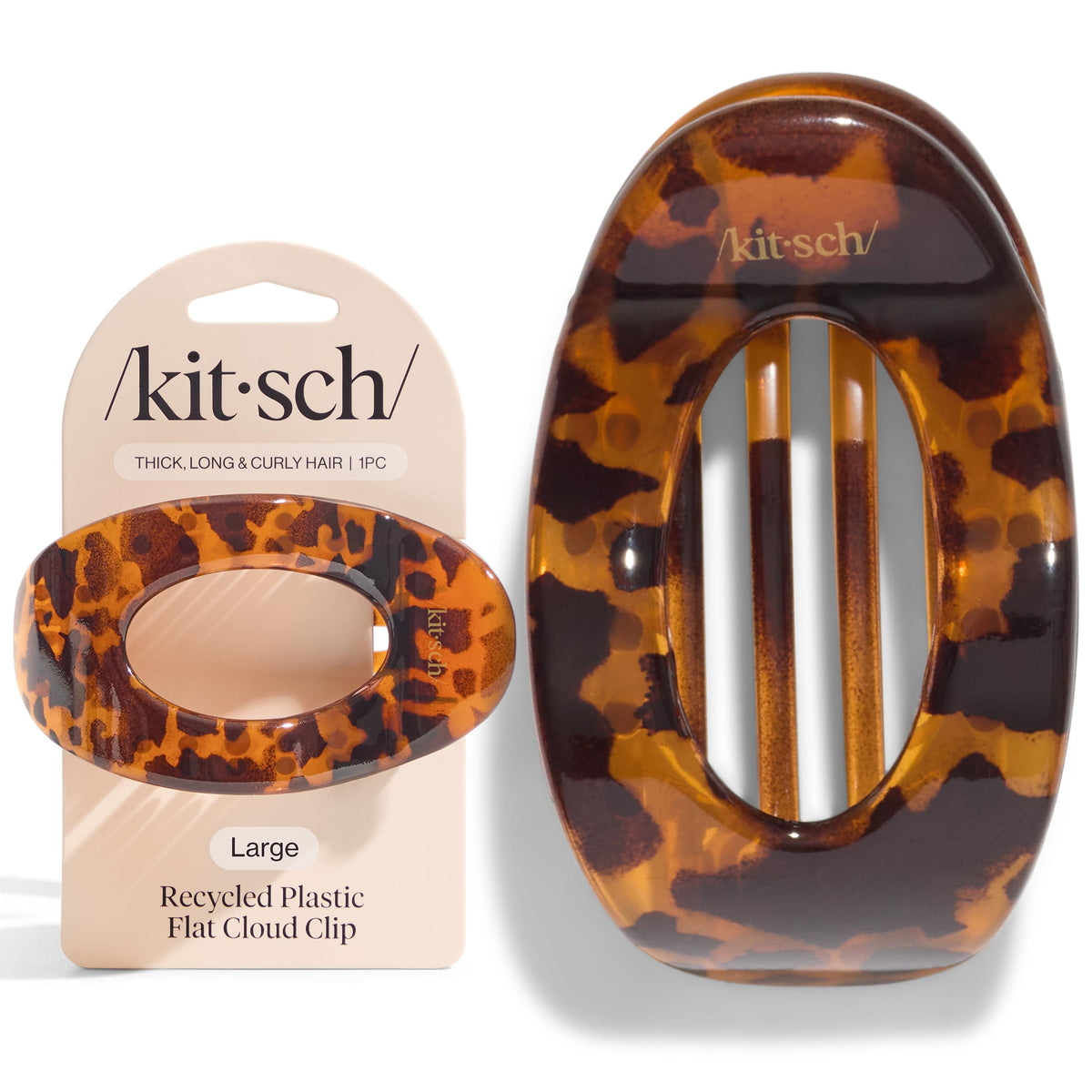 Kitsch Large Flat Claw Clip Tortoise lifestyle scene