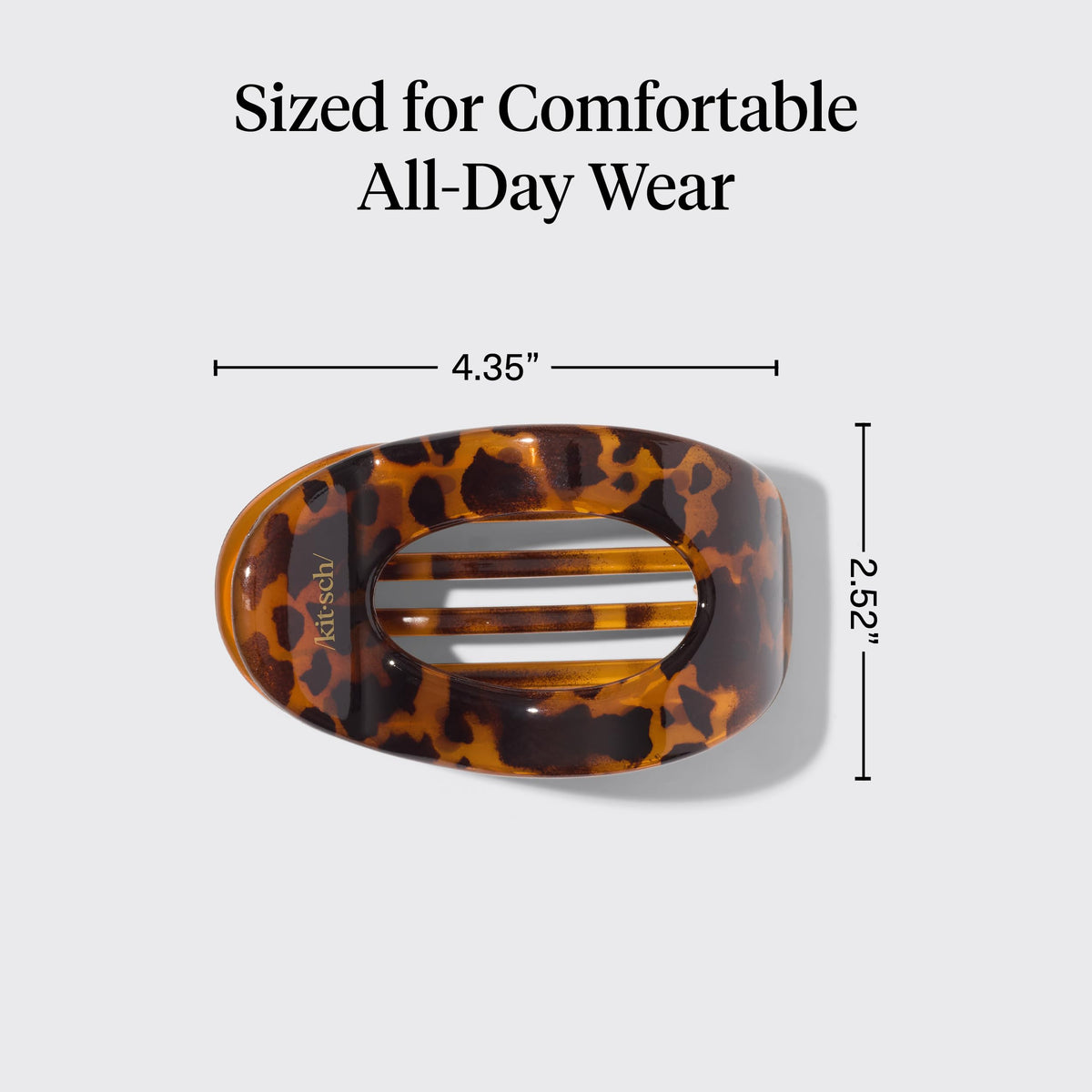 Kitsch Large Flat Claw Clip Tortoise packaging