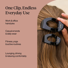 Kitsch Medium Flat Claw Clip in a stylish setting