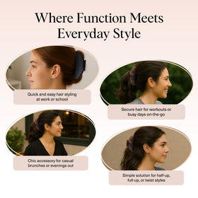 Kitsch Medium Hair Clip with matte finish close-up