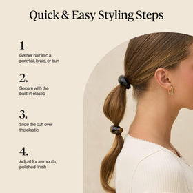 Kitsch Medium Hair Cuffs on a vanity with other hair accessories