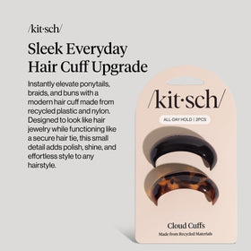 Kitsch Medium Hair Cuffs packaging showing two pieces