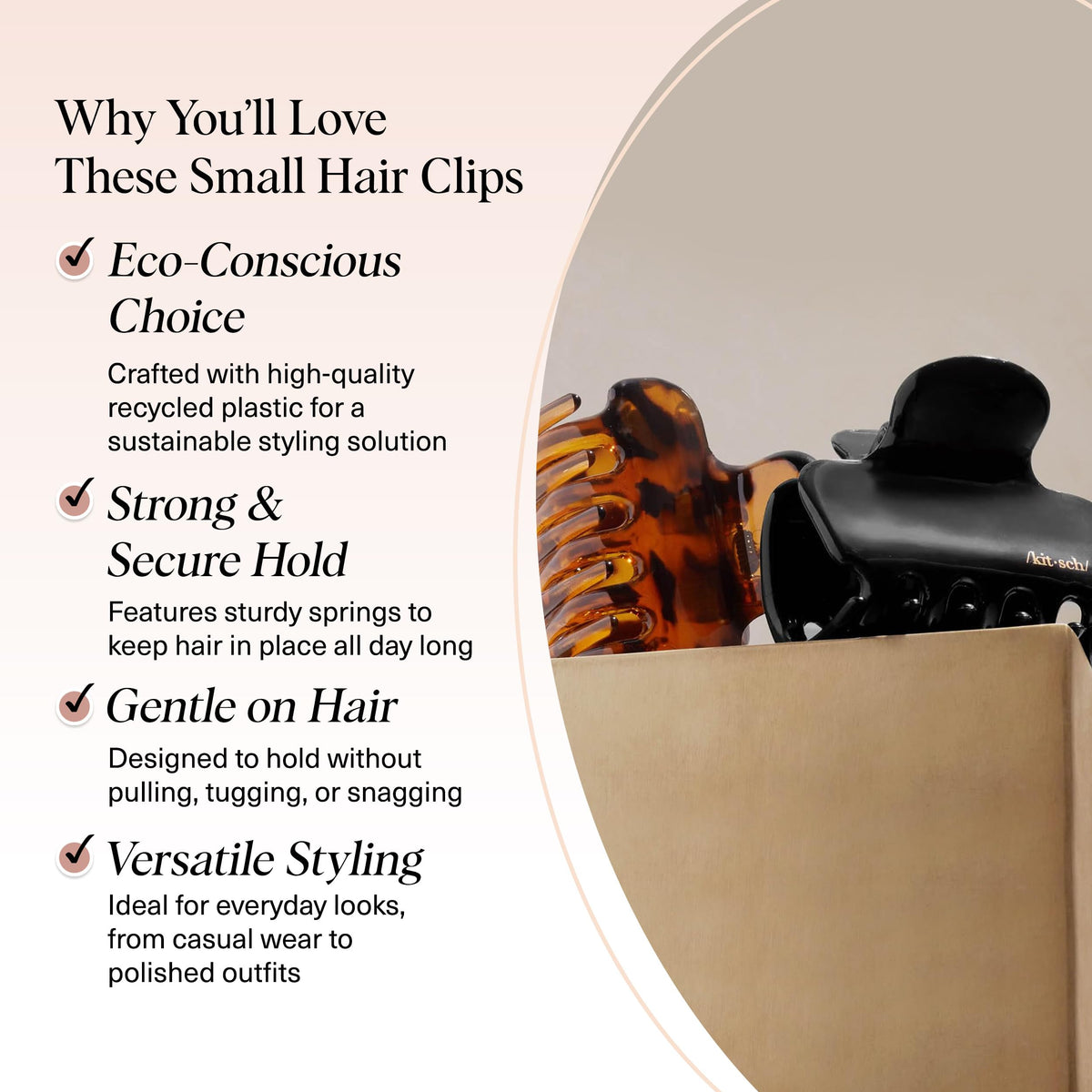 Kitsch Medium Puffy Claw Clip set packaging