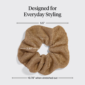 Kitsch Metallic Mesh & Satin Scrunchies in a stylish bun