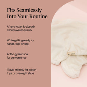 Kitsch Microfiber Hair Towel Wrap compact design for travel