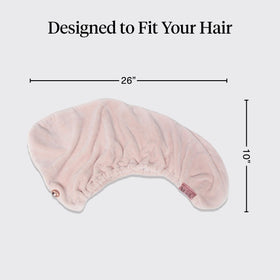Kitsch Microfiber Hair Towel Wrap folded on a bathroom counter