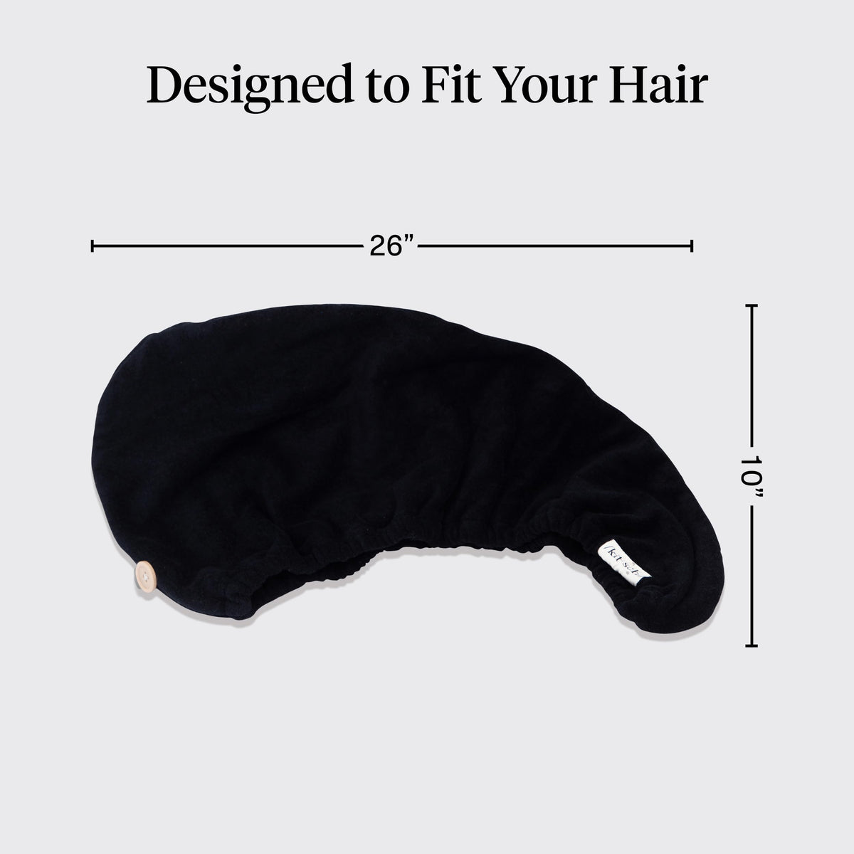 Kitsch Microfiber Hair Towel Wrap in use on wet hair