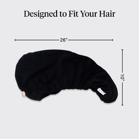 Kitsch Microfiber Hair Towel Wrap in use on wet hair