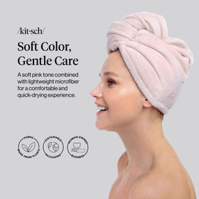 Kitsch Microfiber Hair Towel Wrap showing elastic loop