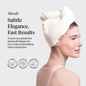 Kitsch Microfiber Hair Towel Wrap side view showcasing the fabric texture