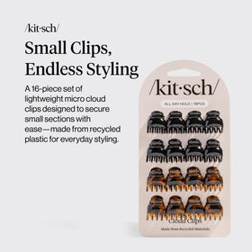 Kitsch Mini Hair Clips assorted colours in packaging