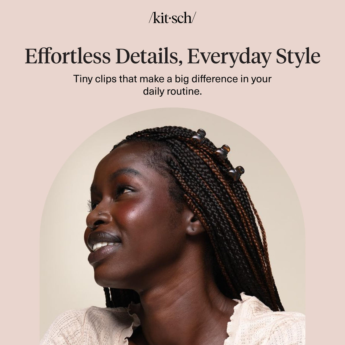 Kitsch Mini Hair Clips in various hairstyles