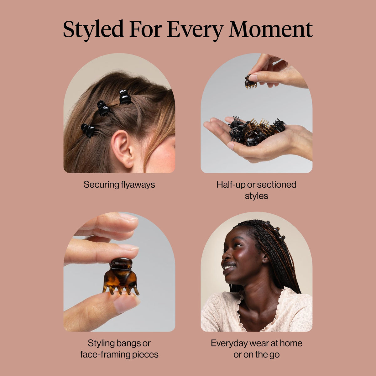 Kitsch Mini Hair Clips showing sustainable material