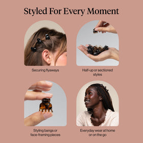 Kitsch Mini Hair Clips showing sustainable material