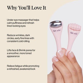 Kitsch Mini Ice Roller being used on the face