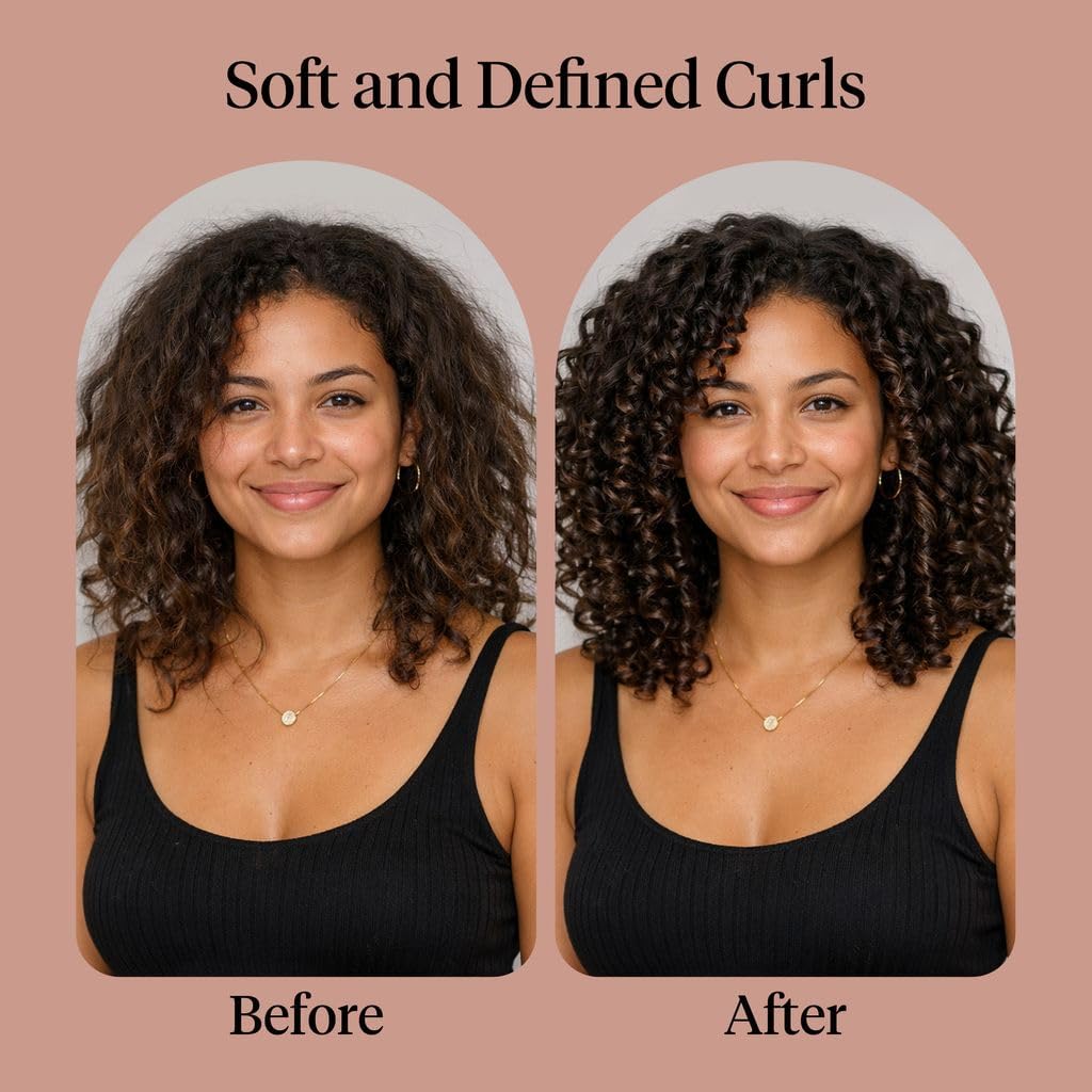 Kitsch Moisturizing Curl Cream application on curly hair