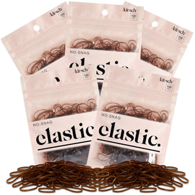 Kitsch No Damage Hair Ties 500pcs brown pack front view