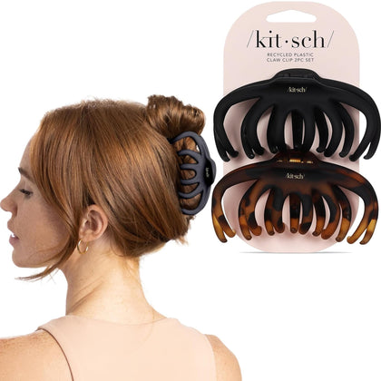 Kitsch Octopus Hair Clip in classic black front view