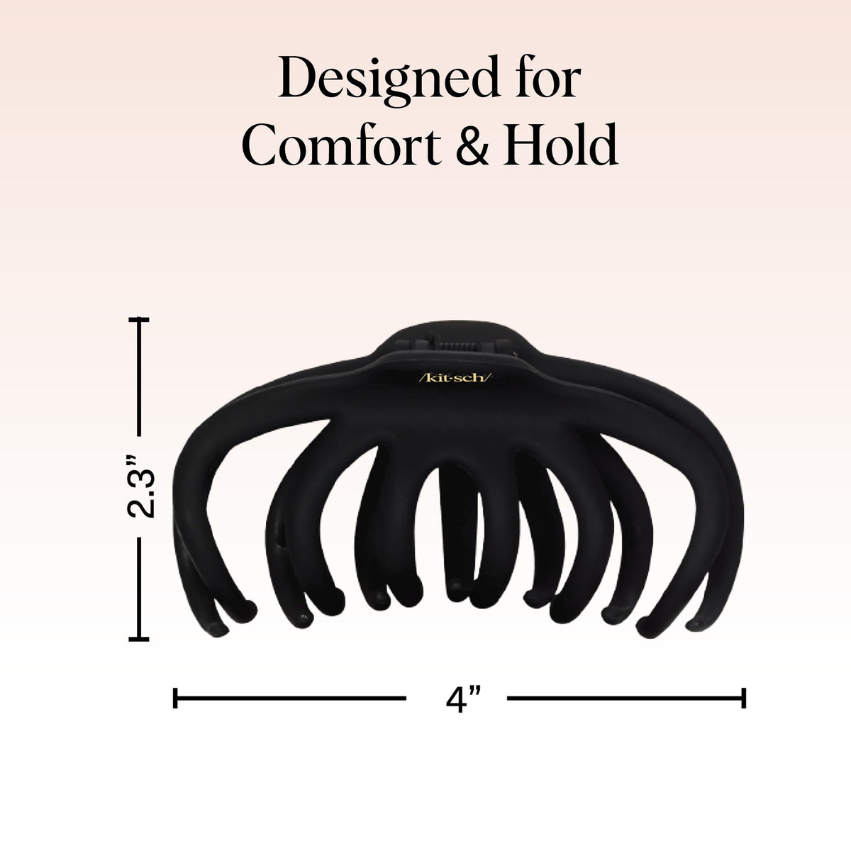 Kitsch Octopus Hair Clip in tortoise shell with ponytail