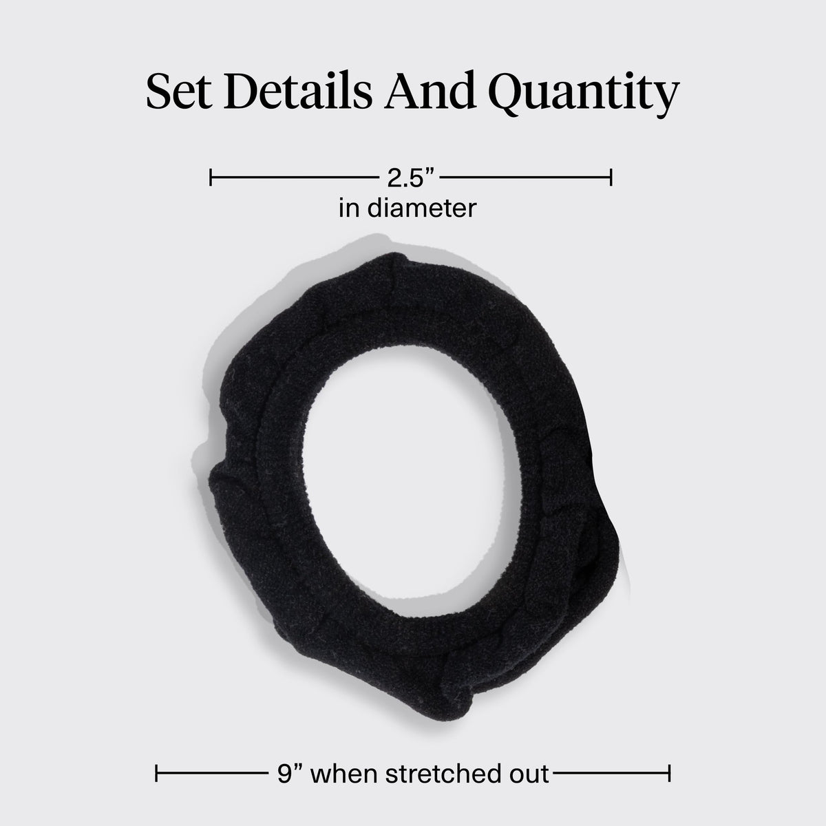 Kitsch Petal Hair Ties black in a half-up hairstyle