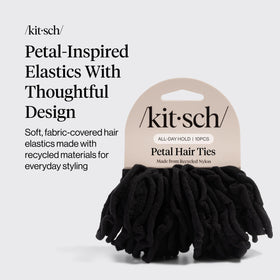 Kitsch Petal Hair Ties black on a wrist