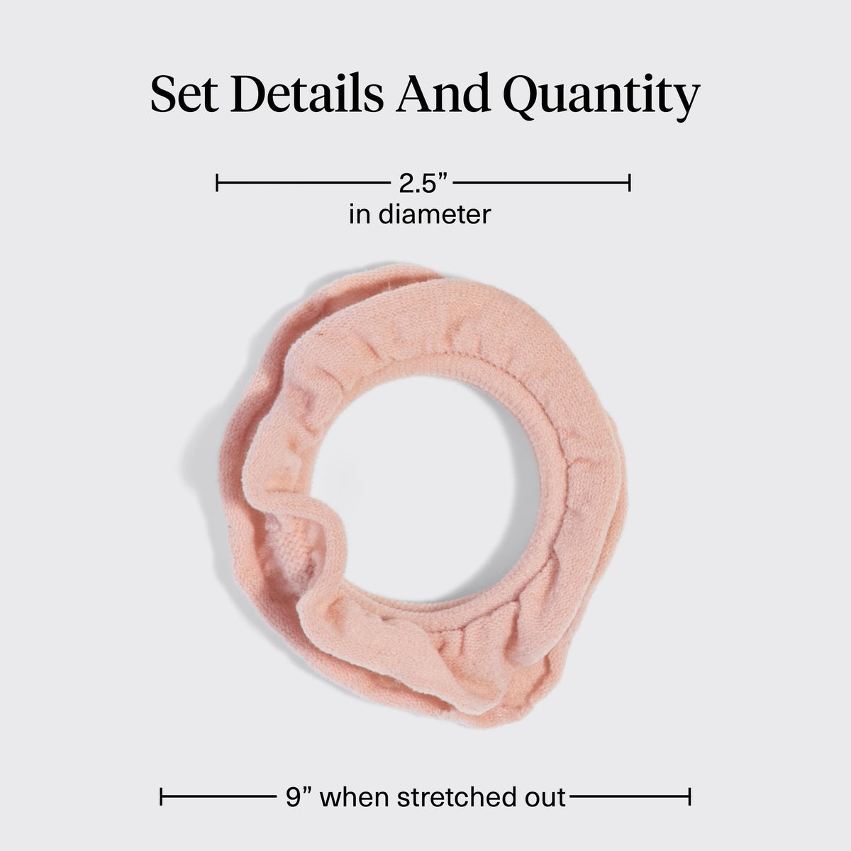 Kitsch Petal Hair Ties Blush close-up