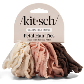 Kitsch Petal Hair Ties Blush colour front view