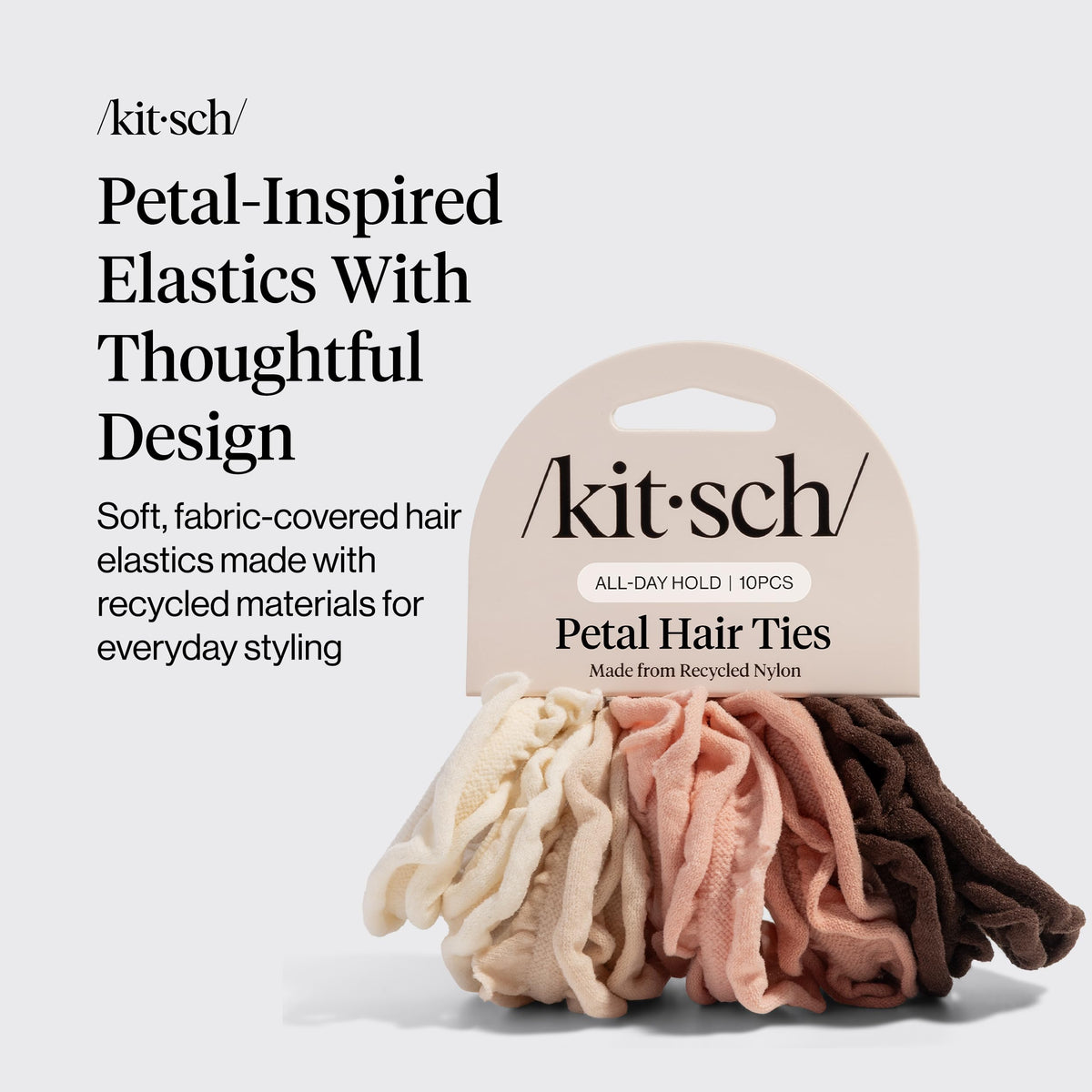 Kitsch Petal Hair Ties Blush packaging