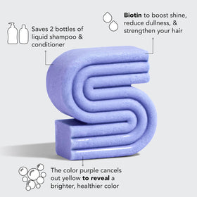 Kitsch Purple Shampoo Bar close-up showing its rich colour