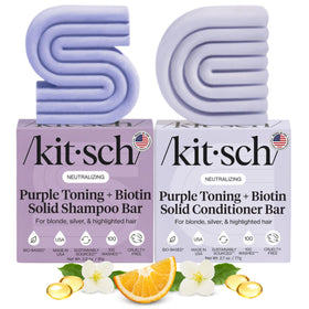 Kitsch Purple Shampoo bar front view with vibrant colour