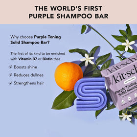 Kitsch Purple Shampoo Bar side view showing texture