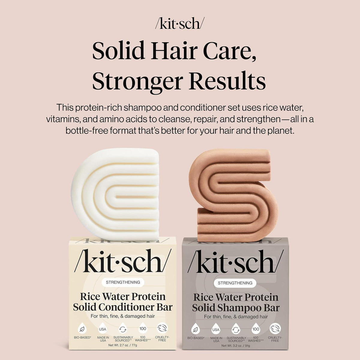 Kitsch Rice Water Conditioner bar close-up