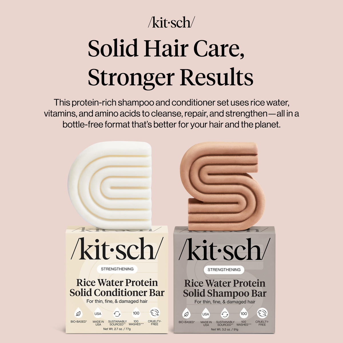 Kitsch Rice Water Conditioner bar close-up