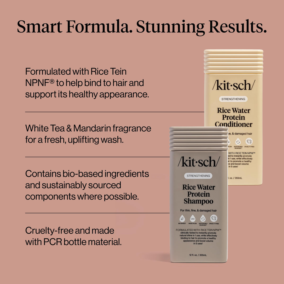 Kitsch Rice Water Conditioner bottle showing eco-friendly packaging
