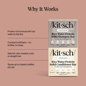 Kitsch Rice Water Shampoo and Conditioner Set in travel bag