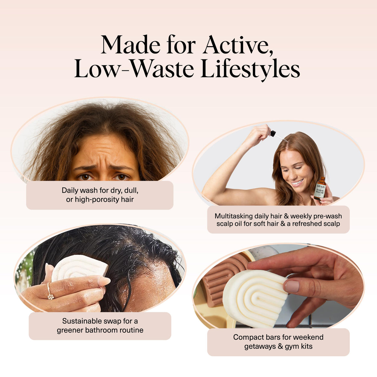 Kitsch Rice Water Shampoo and Conditioner Set lifestyle scene