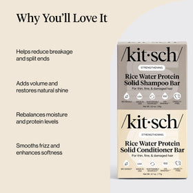 Kitsch Rice Water Shampoo and Conditioner Set packaging