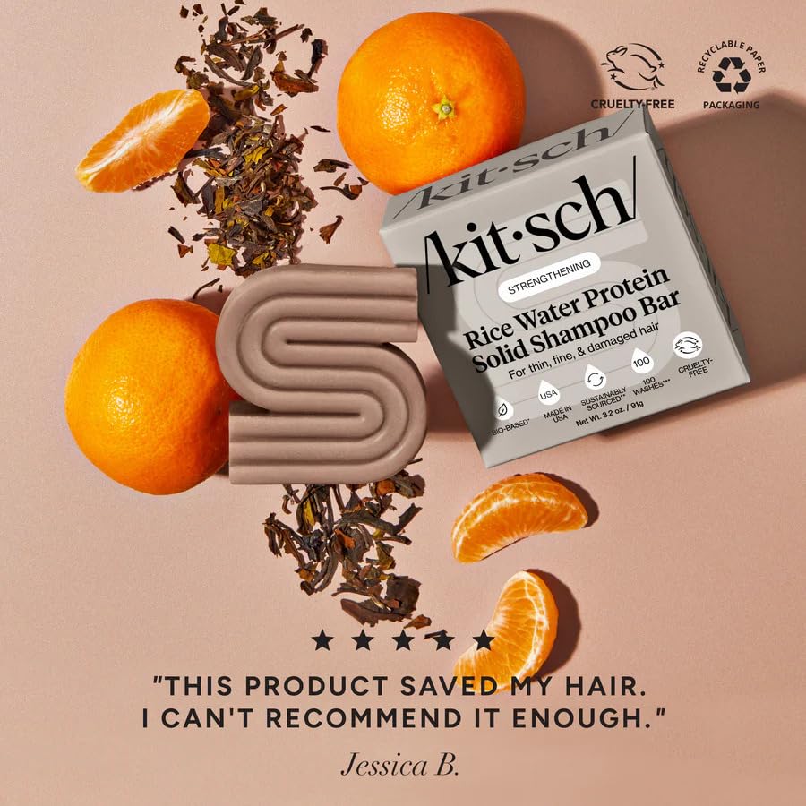 Kitsch Rice Water Shampoo Bar lifestyle shot