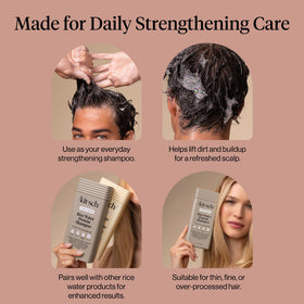 Kitsch Rice Water Shampoo lathering in hand
