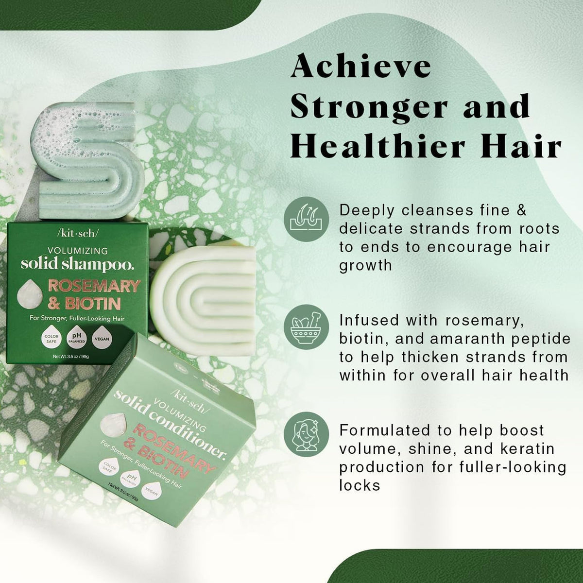 Kitsch Rosemary & Biotin Conditioner bar close-up