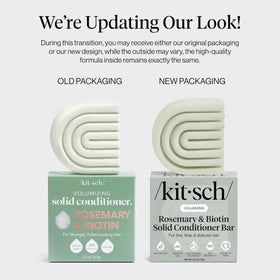 Kitsch Rosemary & Biotin Conditioner Bar in a bathroom setting