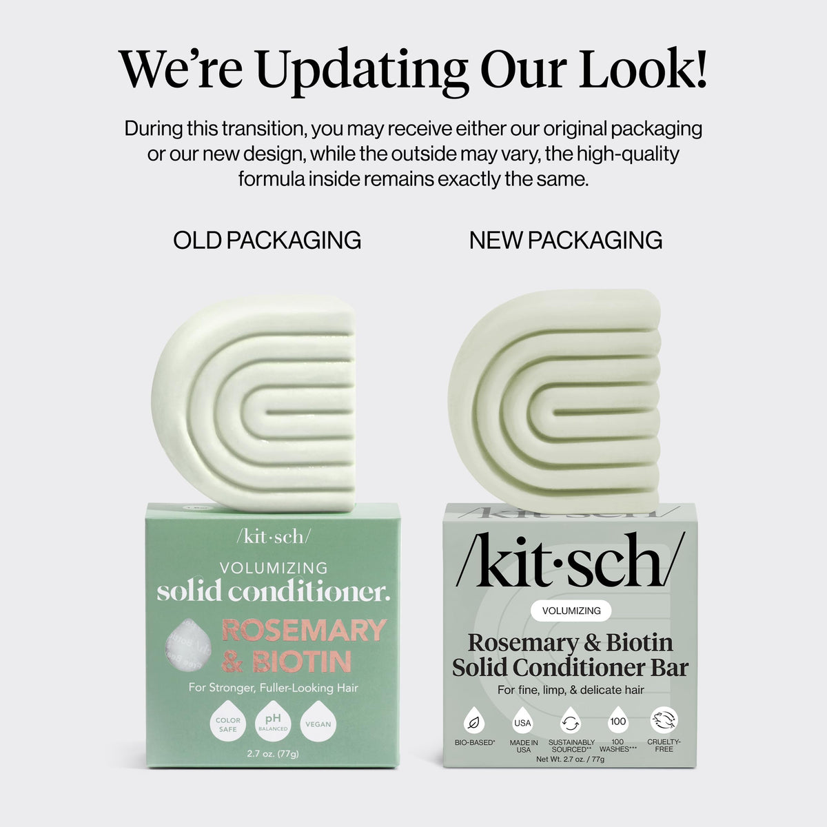 Kitsch Rosemary & Biotin Conditioner Bar texture