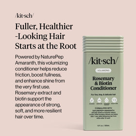 Kitsch Rosemary & Biotin Conditioner with rosemary leaves