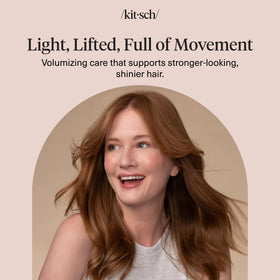 Kitsch Rosemary & Biotin Shampoo and Conditioner in a shower setting