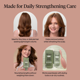 Kitsch Rosemary & Biotin Shampoo and Conditioner with rosemary leaves
