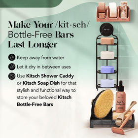 Kitsch Rosemary & Biotin Shampoo bar in use