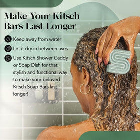 Kitsch Rosemary & Biotin Shampoo Bar texture